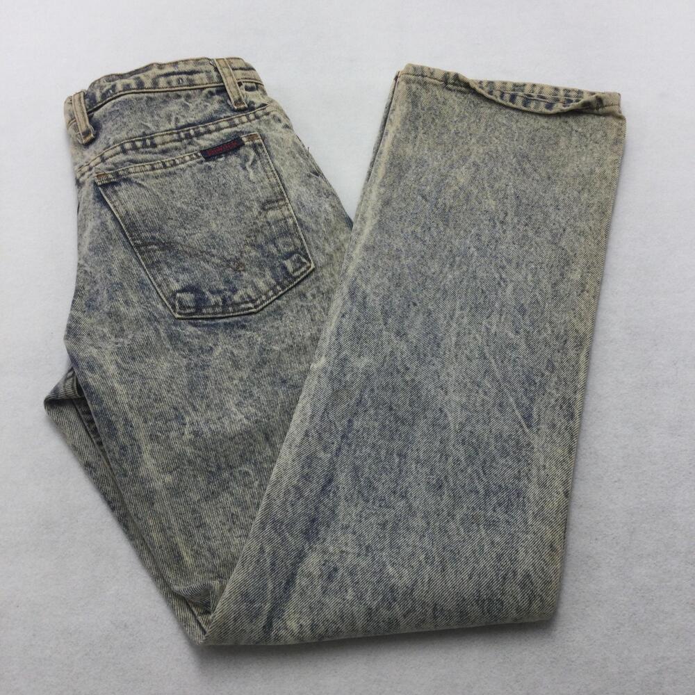 Vintage Cowden Jeans Mens 30x32 Blue Acid Wash Straight Leg Denim Zip Fly USA
